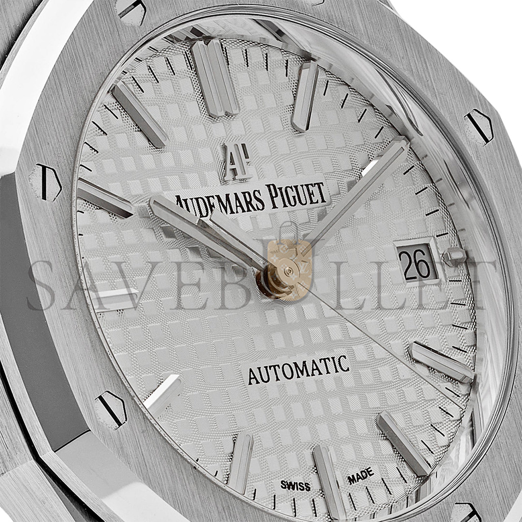 audemars P*g*et royal oak stainless steel white dial watch 15450st.oo.1256st.01
